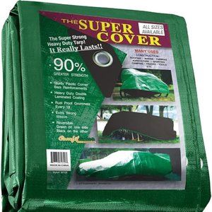 20' x 40' Heavy Duty Green/Black Reversible 10 Mil Poly Tarp